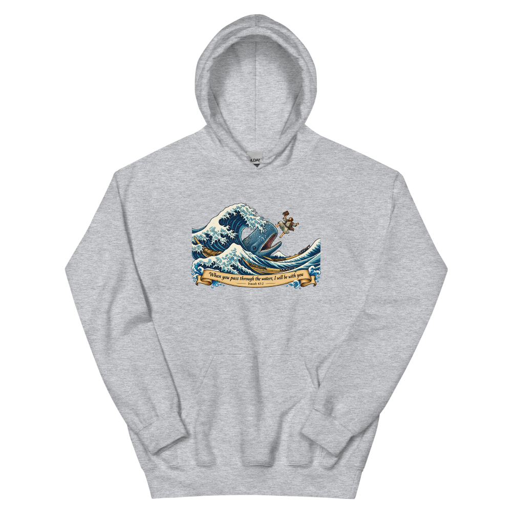 When You Pass Through The Waters T-Shirt | gc: Hoodie/Sport Grey