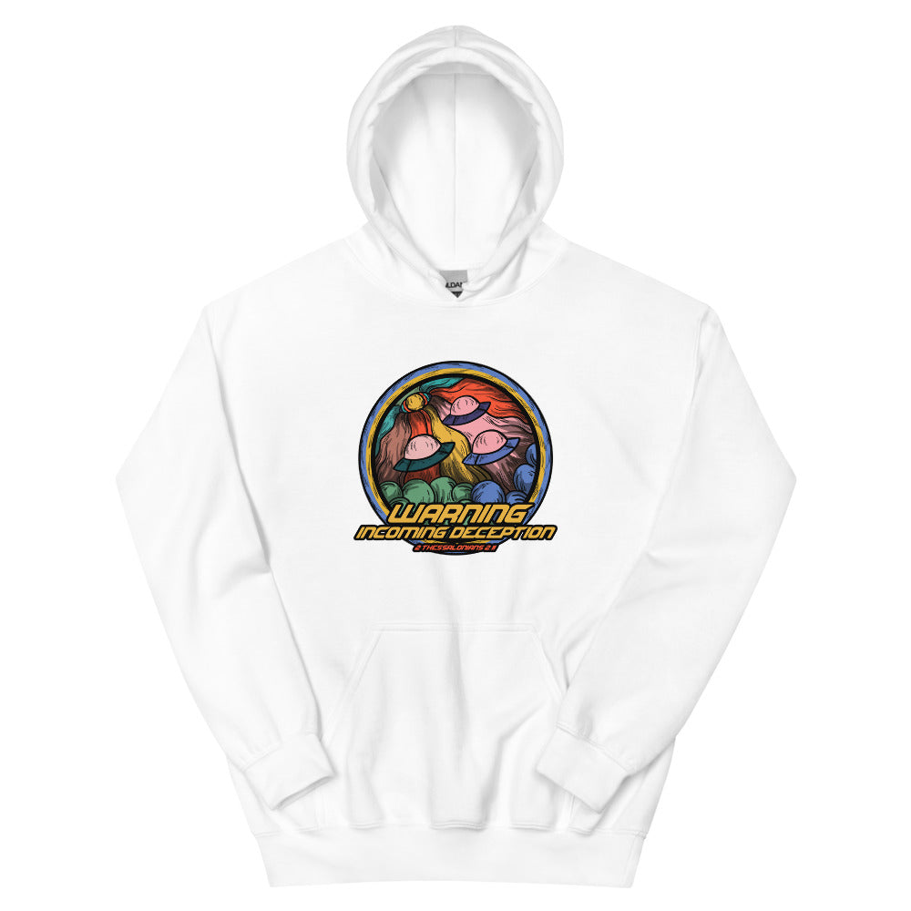 Incoming Deception Men's Hoodie | colour: White