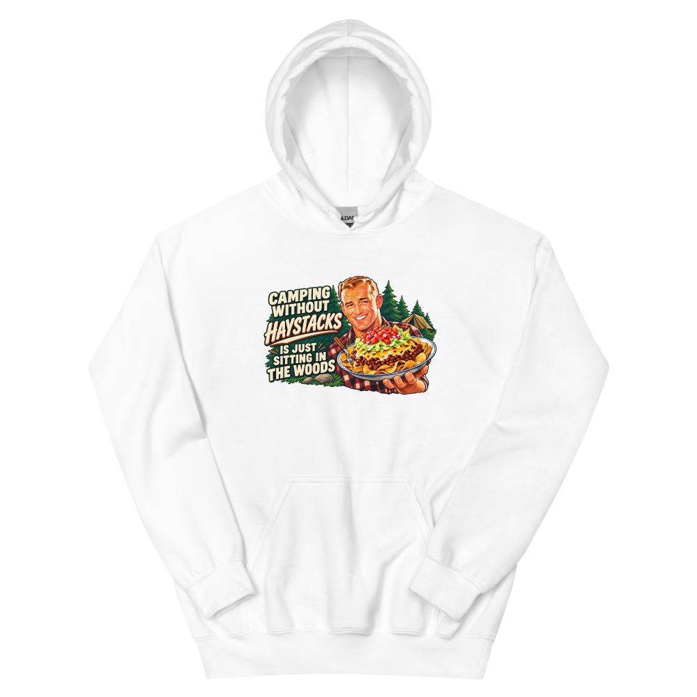 Camping Without Haystacks T-Shirt | gc: Hoodie/White