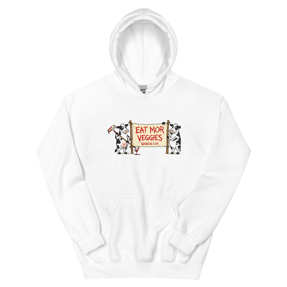 Eat Mor Veggies Hoodie | colour: White