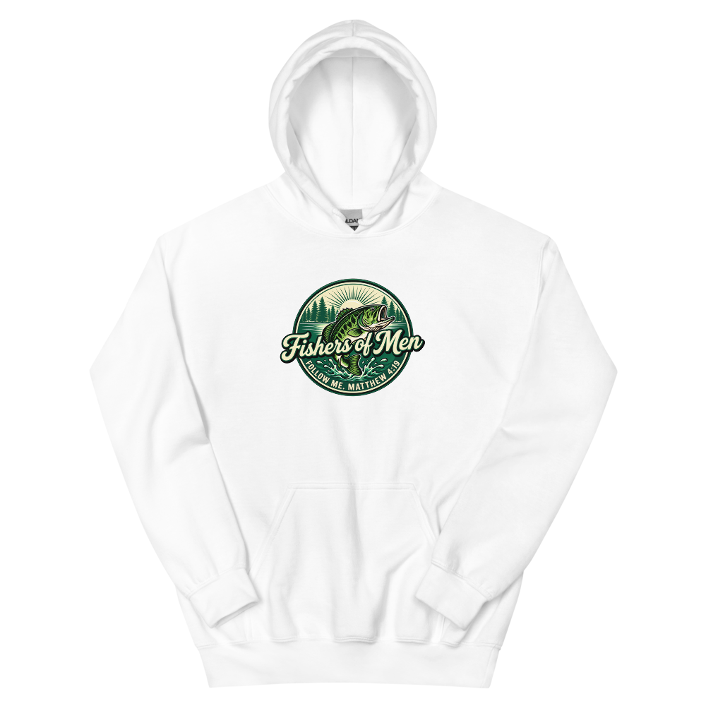 Fishers Of Men Lake Badge T-Shirt | gc: Hoodie/White