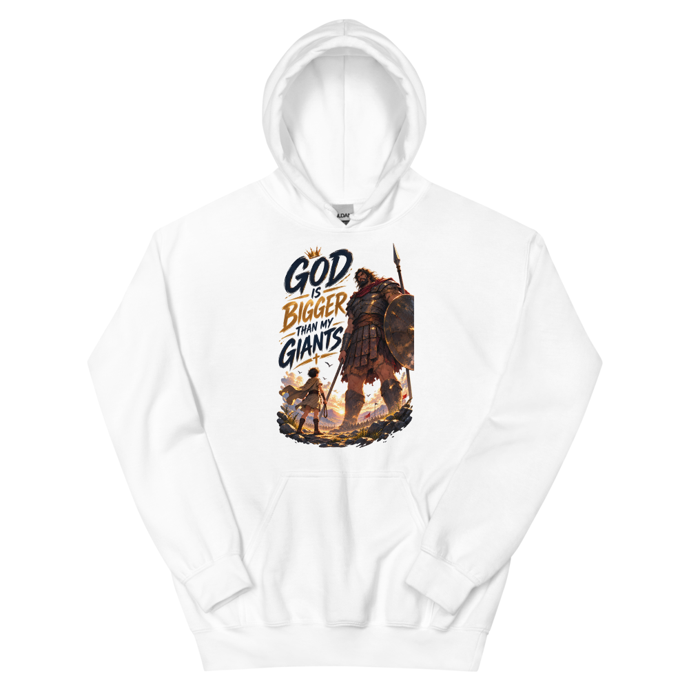 God Is Bigger Than My Giants Anime Hoodie | colour: White