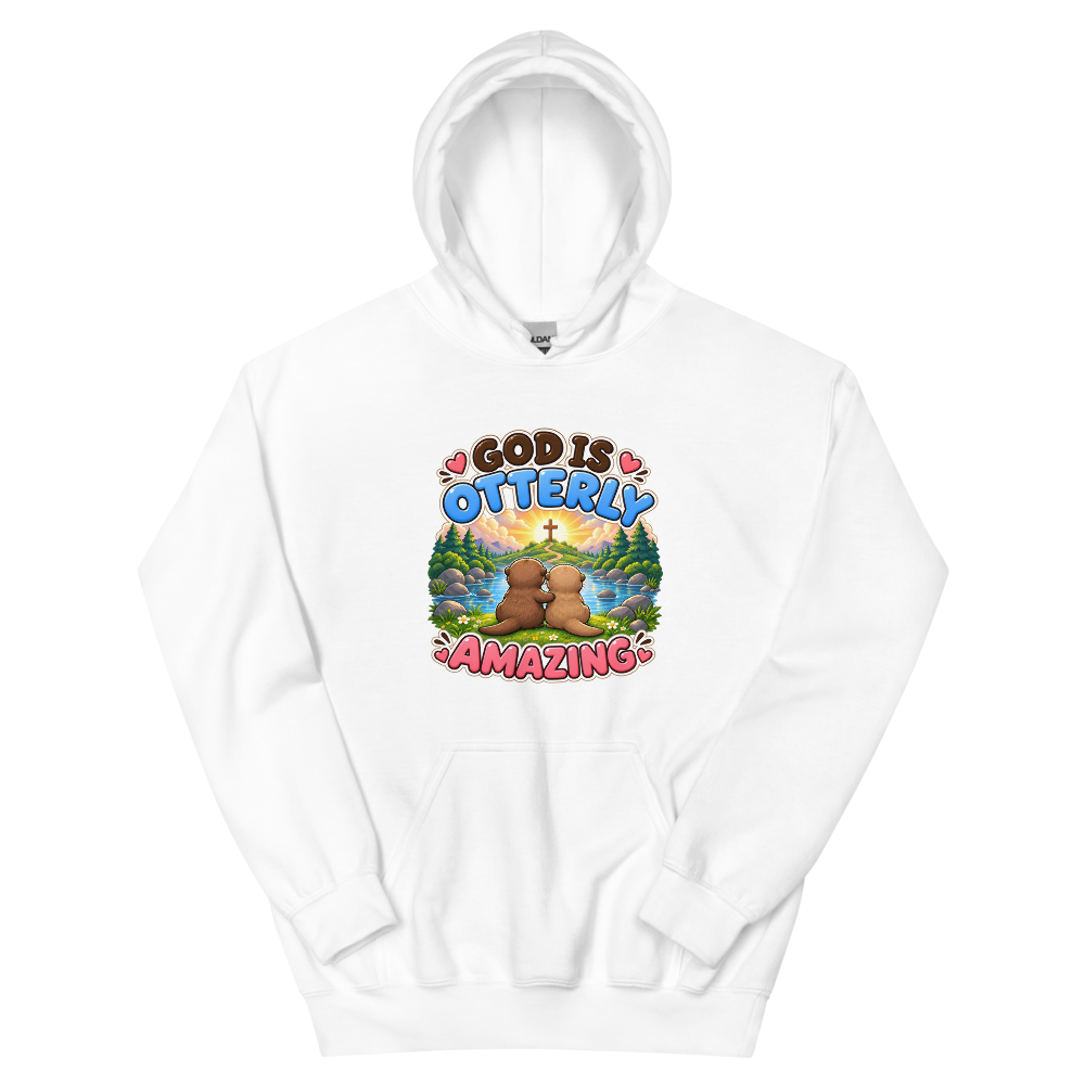 God Is Otterly Amazing Hoodie | colour: White
