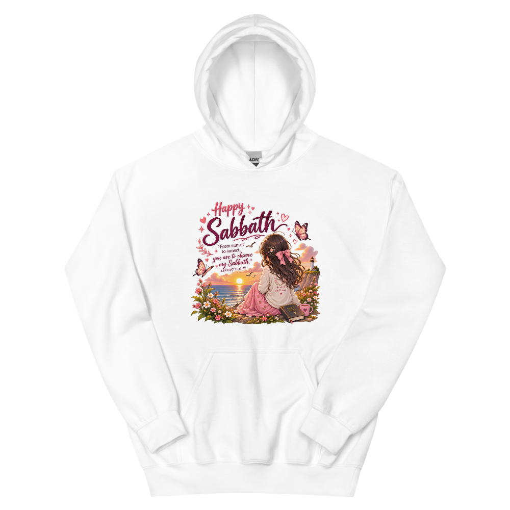 Happy Sabbath Sunset Chibi T-Shirt | gc: Hoodie/White