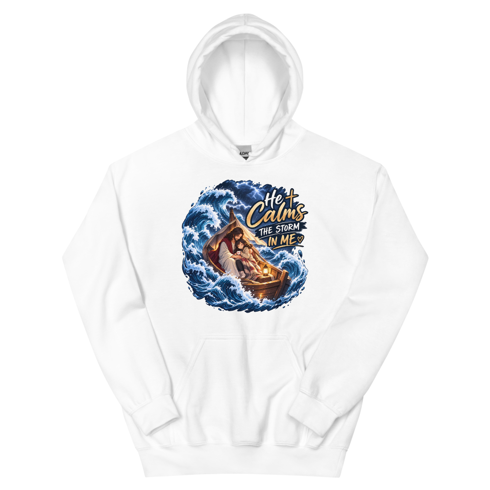 He Calms The Storm In Me T-Shirt | gc: Hoodie/White