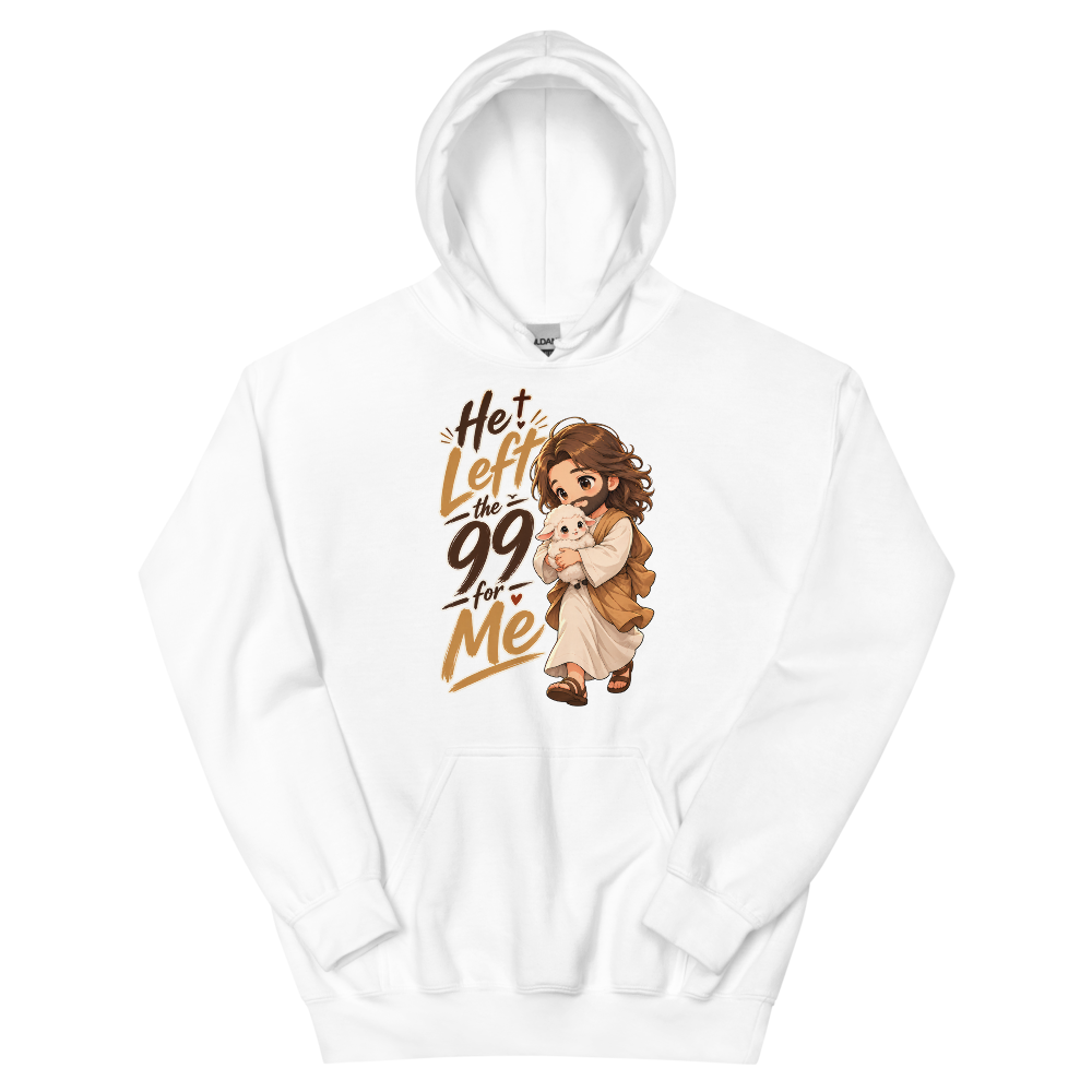 He Left The 99 For Me T-Shirt | gc: Hoodie/White