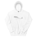 He Left The 99 For Me Line Art Hoodie | colour: White