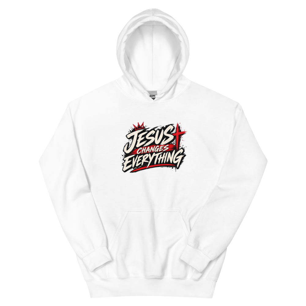 Jesus Changes Everything Streetwear Hoodie | colour: White