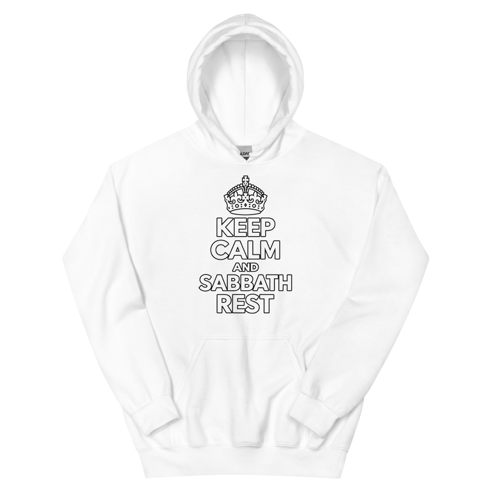 Keep Calm And Sabbath Rest T-Shirt | gc: Hoodie/White