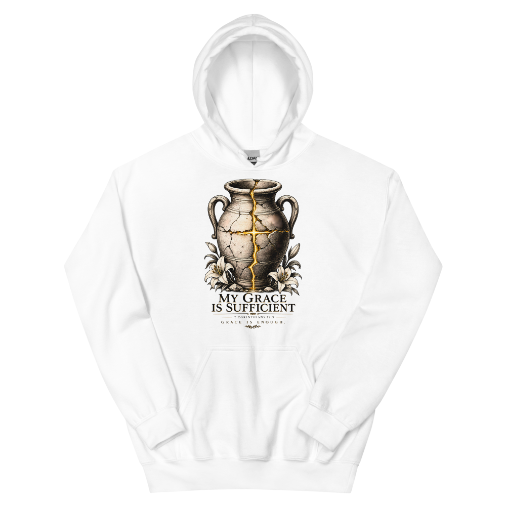 My Grace Is Sufficient Kintsugi T-Shirt | gc: Hoodie/White