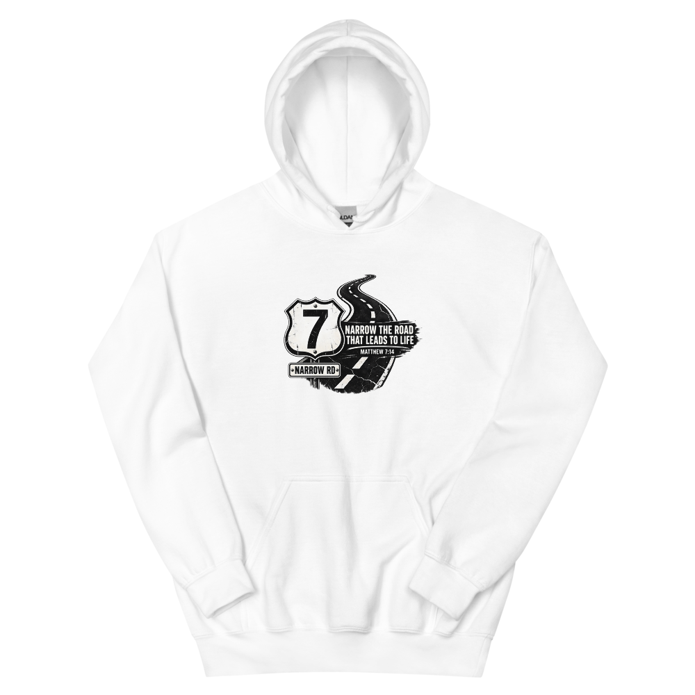 Narrow Road Route 7 Hoodie | colour: White