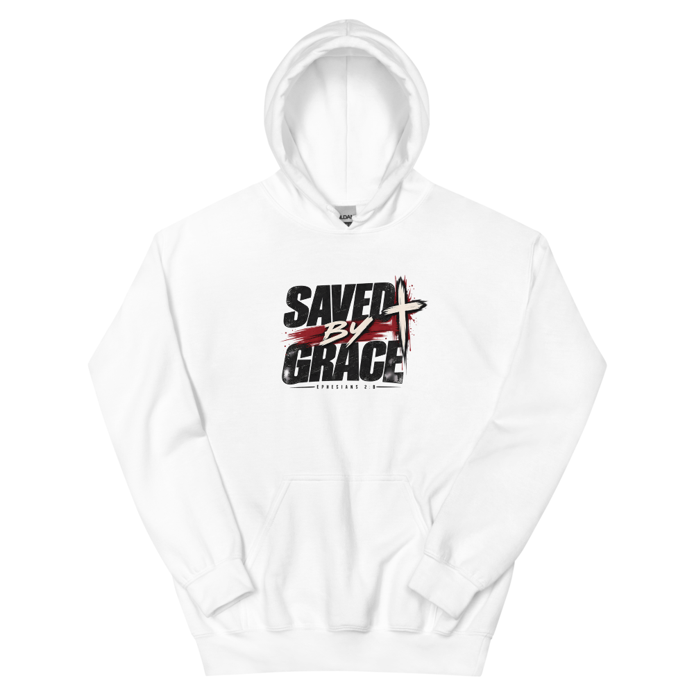 Saved By Grace Streetwear T-Shirt | gc: Hoodie/White