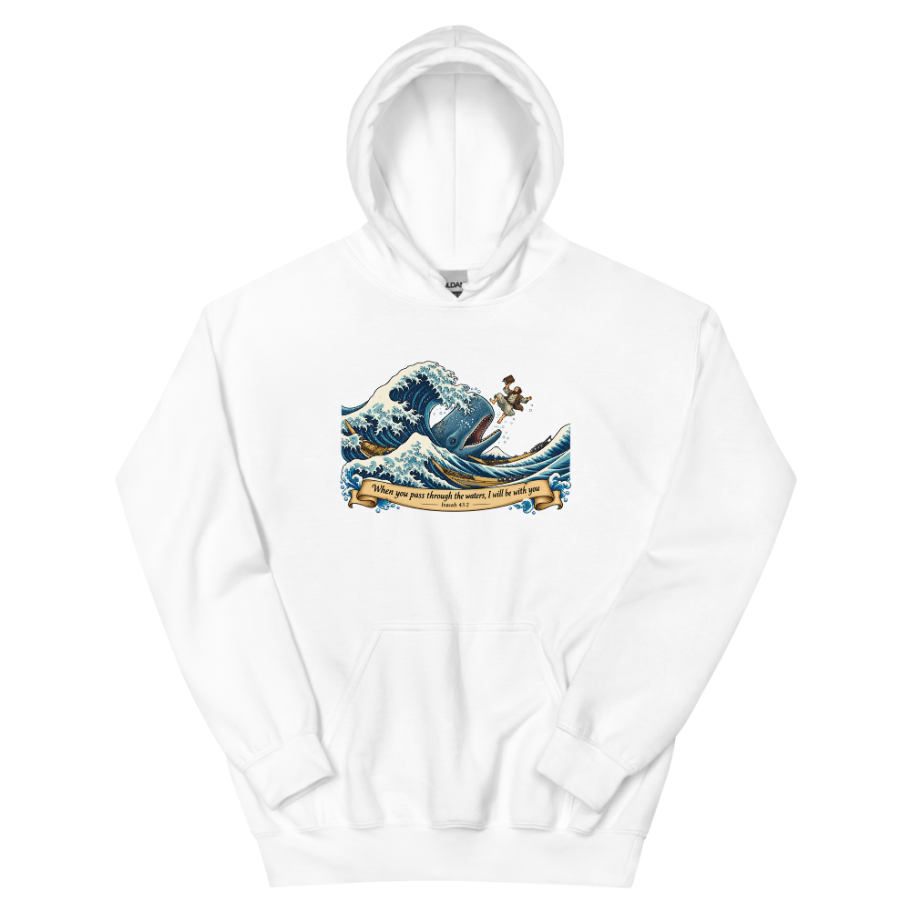 When You Pass Through The Waters T-Shirt | gc: Hoodie/White